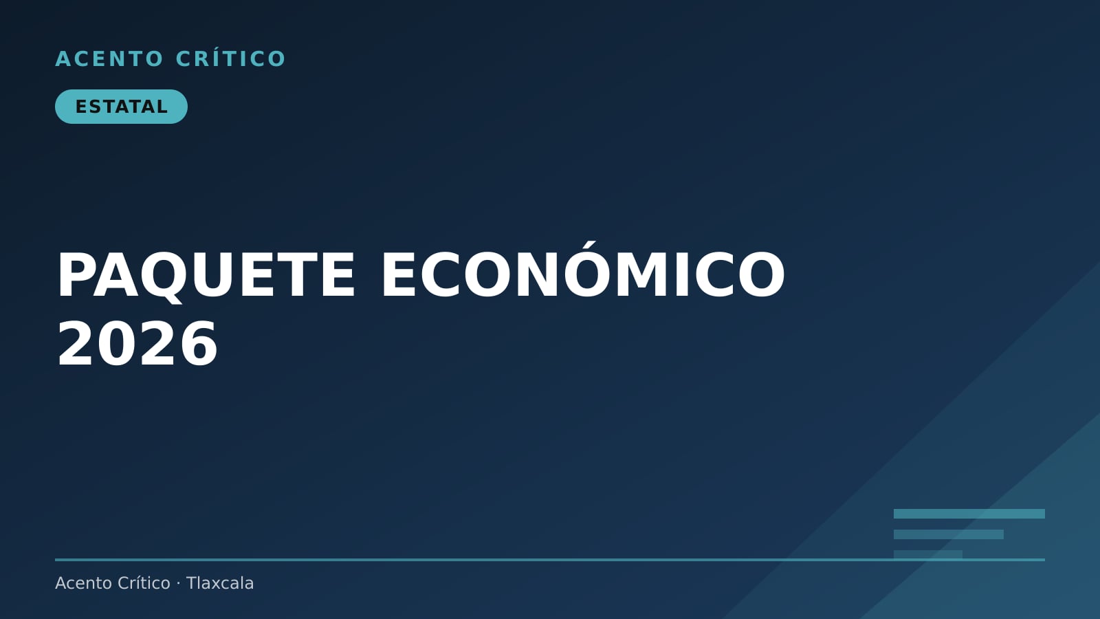 Congreso aprueba el Paquete Económico 2026 de Tlaxcala sin nueva deuda